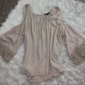 Cream Cold Shoulder Top
